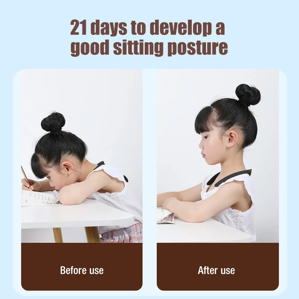 Adjustable Posture Corrector for Adults & Kids – Real-time Monitoring for Neck and Back Alignment